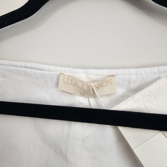 Ulla Johnson Isadora Dress Cowrie White Fit Flare Size 12 100% Cotton Resort NWT - Picture 4 of 11